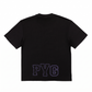 DBC RX Tee with purple PYG graphic, back view