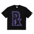 DBC RX Tee with purple graphic, front view