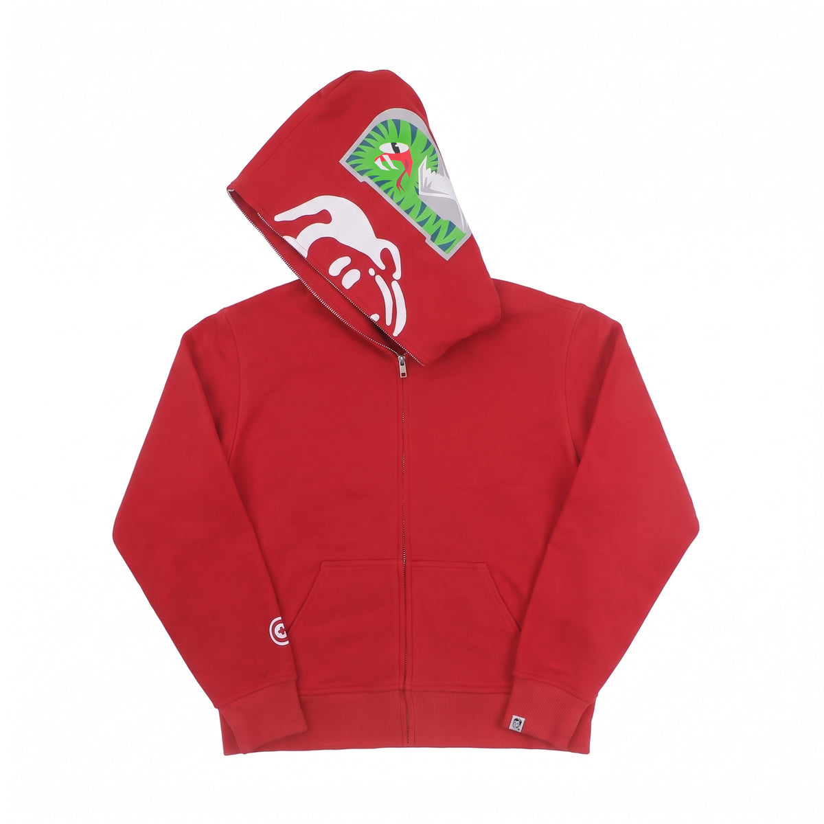 DBC Rx Full-Zip in red, left RX hood view